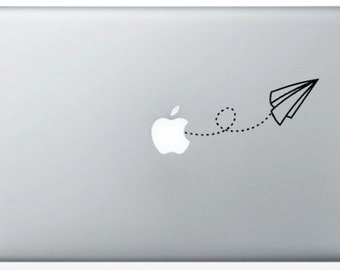 Origami plane to MacBook stickers