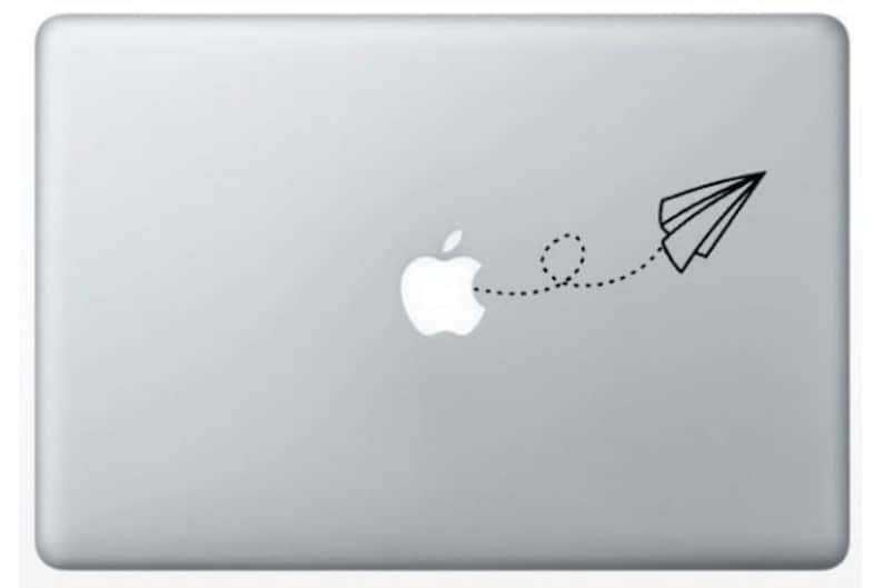 Origami plane to MacBook stickers image 1