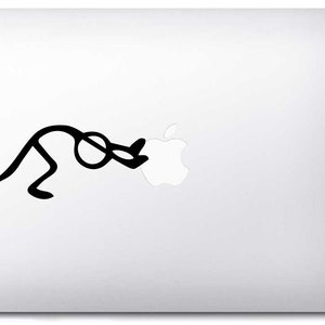 Stickers for Stickman Push Apple MacBook Pro Air - Made in FRANCE - Same-day Shipping - iSticker