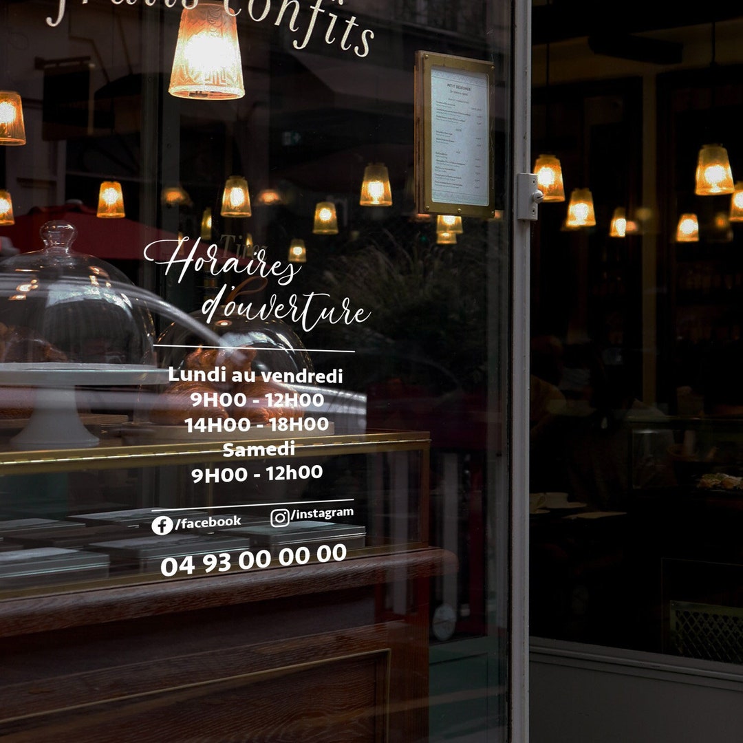 Window Sticker Opening Store Sticker Opening Hours Adhesive Vinyl Opening Window for Store for Store ...