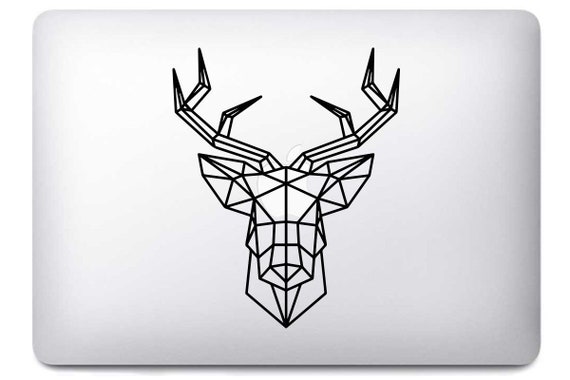Origami Cerf Stickers For Macbook Made In France By Isticker Etsy
