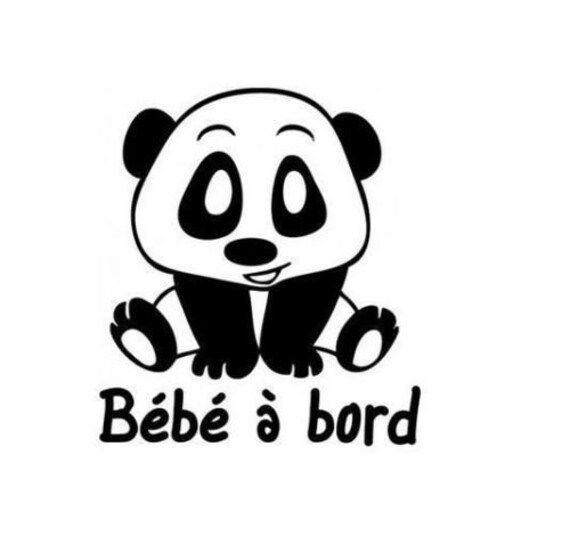 Baby Stickers On Board Panda To Stick On Car Glass Or Body Etsy Baby Stickers On Board Panda To Stick On Car Glass Or Body Etsy