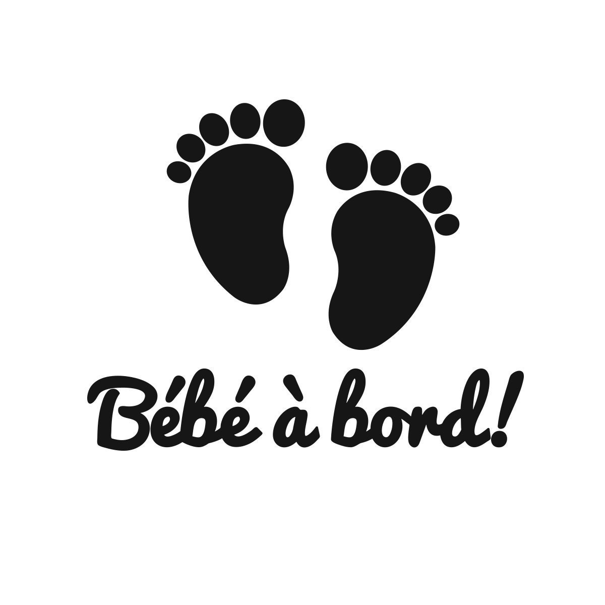 BÉBÉ À BORD Sticker Decal Vinyl bebe a bord french baby on board warning