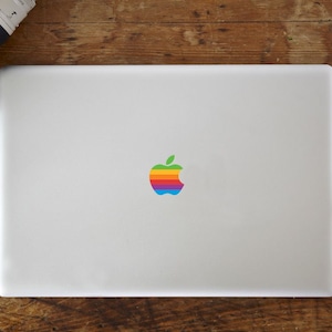 Aufkleber mit Apple-Logo in Old-School-Farbe für MacBook Pro Air iMac Bild 3