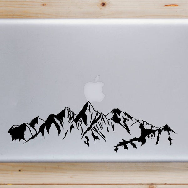 Montagnes par i-Sticker : Stickers autocollant MacBook Pro Air décoration ordinateur portable Mac Apple