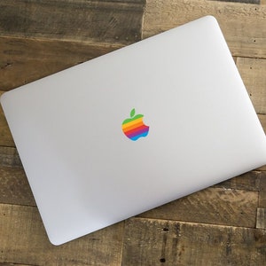 Aufkleber mit Apple-Logo in Old-School-Farbe für MacBook Pro Air iMac Bild 2