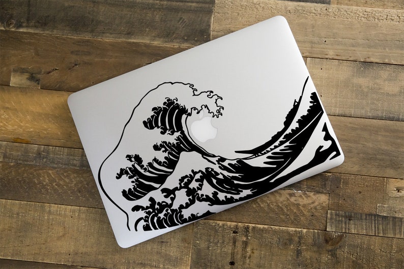 Hokusai Wave by i-Sticker: Stickers stickers MacBook Pro Air laptop decoration Apple Mac image 3