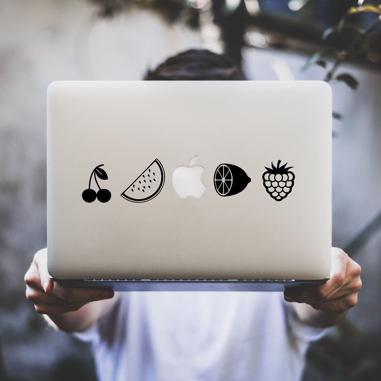 Stickers Exotics Black and White Fruits for MacBook Pro Air