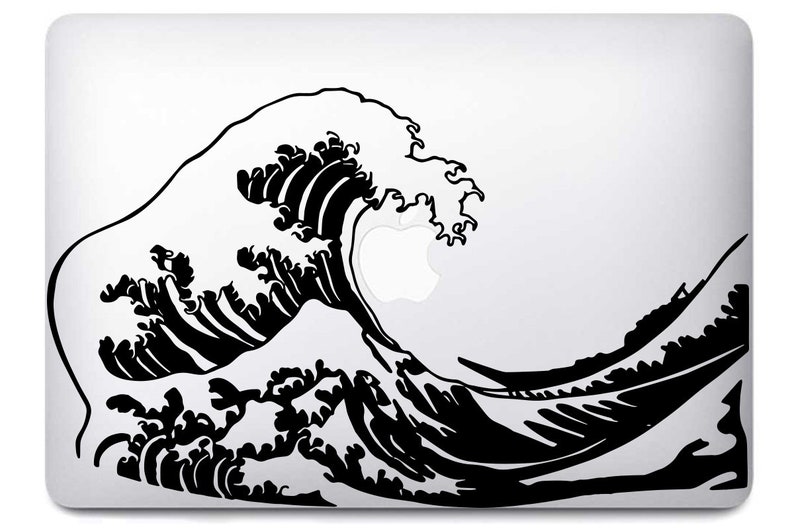 Hokusai Wave by i-Sticker: Stickers stickers MacBook Pro Air laptop decoration Apple Mac image 1