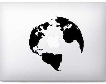 Stickers Mac Globe Monde pour MacBook Pro Air