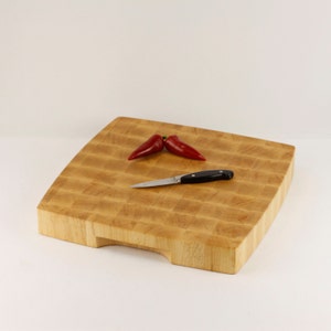 Maple Cutting Board, End Grain Wood Cutting Board, Butcher Block, Chopping Block.  Square 15x15x2 Inches