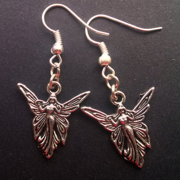 Angel Earrings , Silver Angel Earrings , Guardian Angel , Silver Earrings , Dangling Earrings , Handmade Jewelry , Handmade Jewellery , Gift