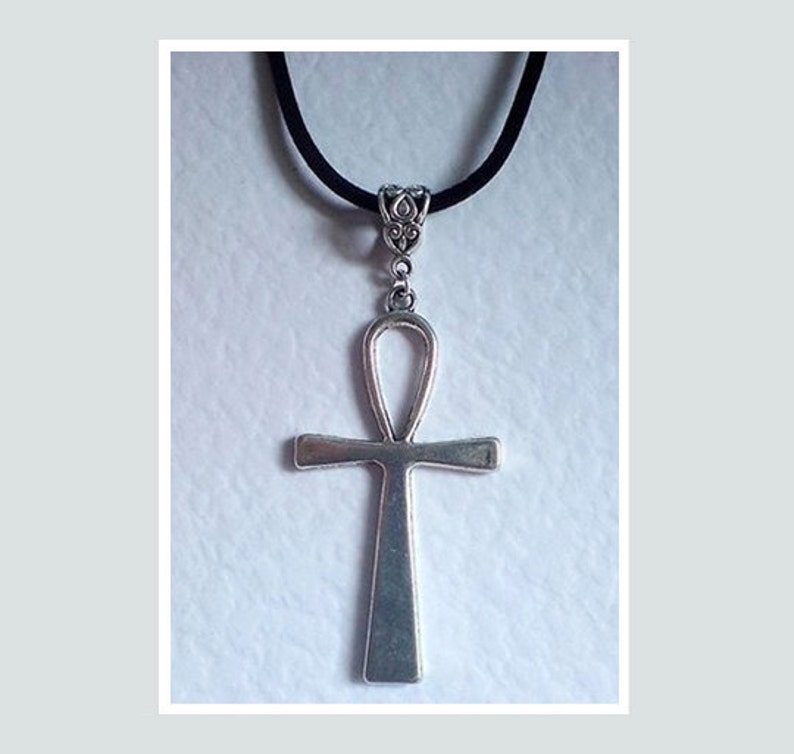 Large Cross Silver Ankh Necklace Crux Egyptian - Egyptian Silver Ankh Pendant Large Cross Silver Ankh Necklace Crux Egyptian - Egyptian Silver Ankh Pendant