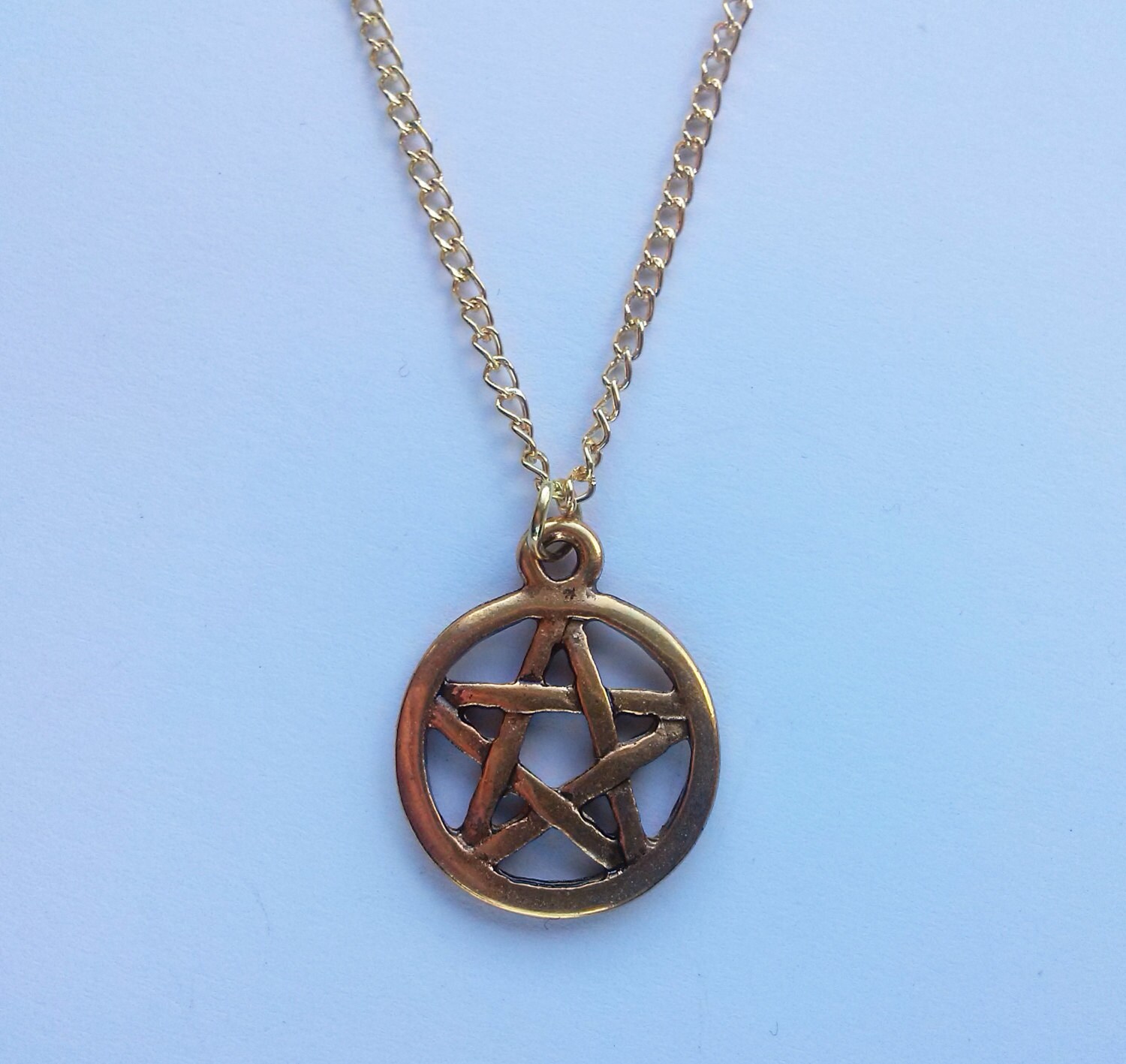 pentagram necklace etsy