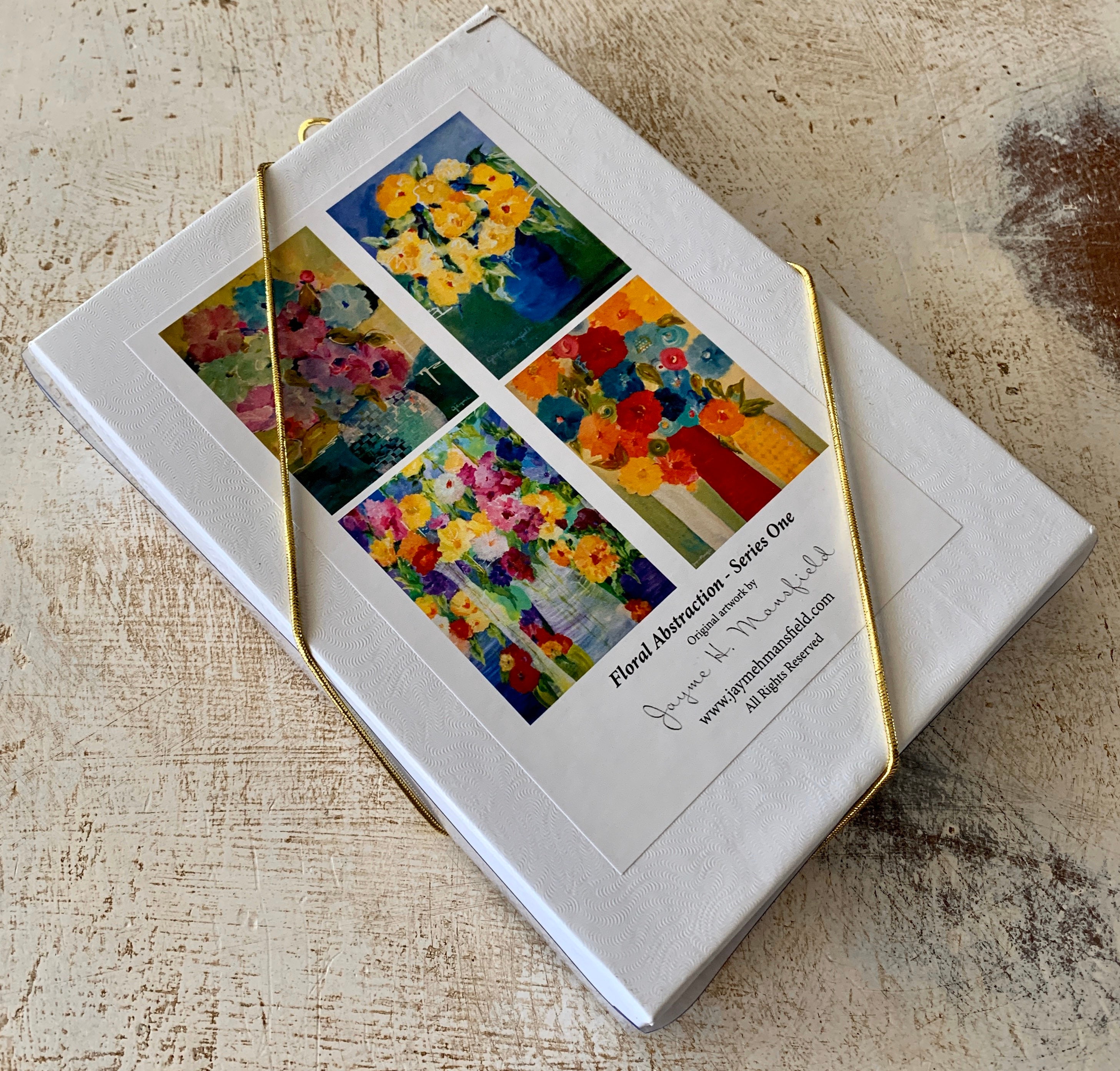 Floral Art Note Cards - Set of 8, Original Acrylic Painting - Etsy