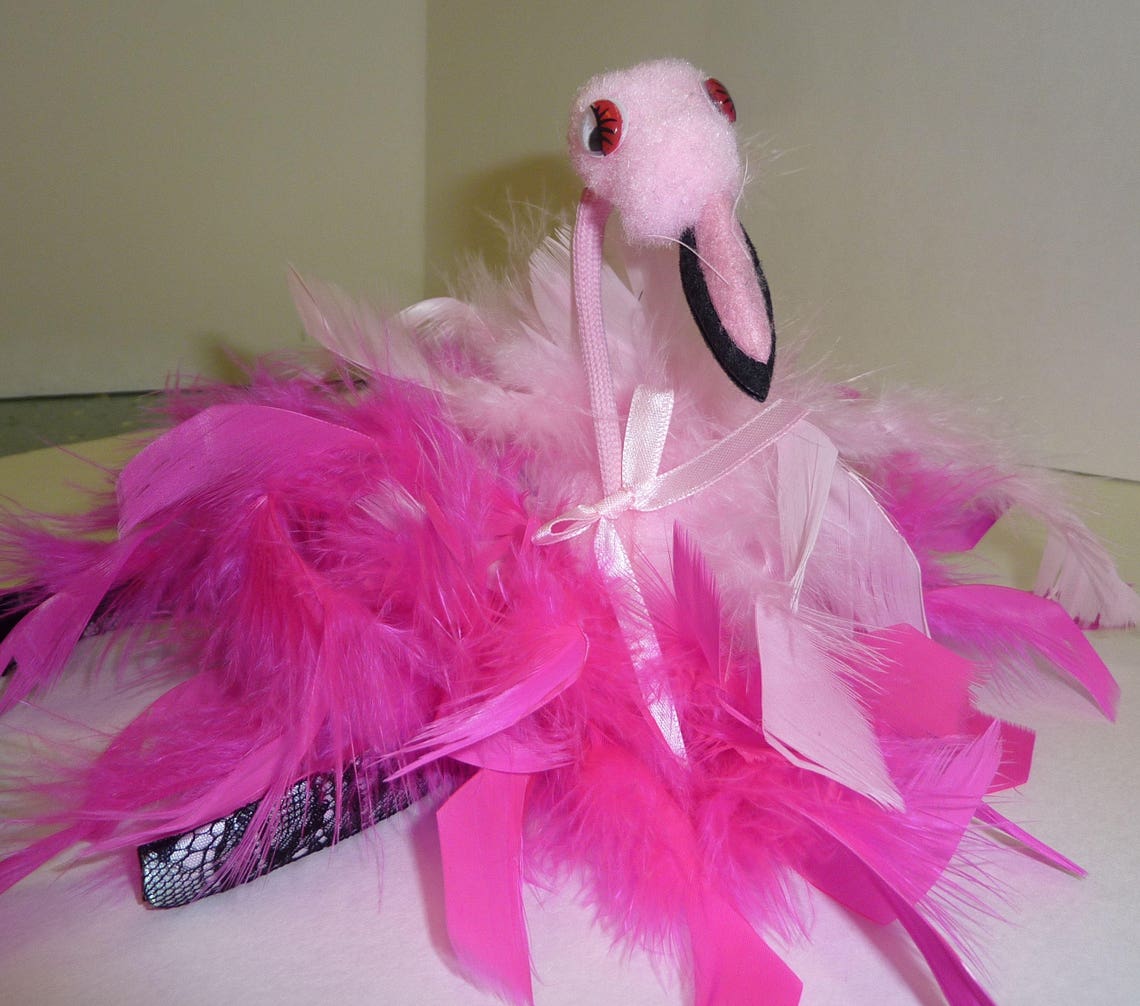 Flamingo Hair Clip Clip Into Hair on a Hat or Headband. Etsy
