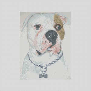 American Bulldog 2 Cross Stitch Chart Instant Download PDF Pattern Keeper Compatible