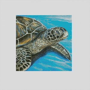 Sea Turtle Cross Stitch Chart Instant Download PDF Pattern Keeper Compatible