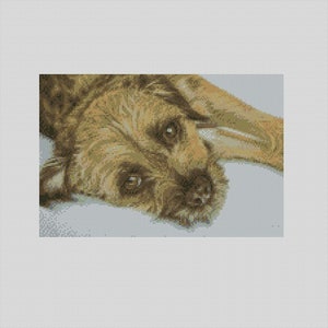 Border Terrier Dog Cross Stitch Chart Instant Download PDF Pattern Keeper Compatible