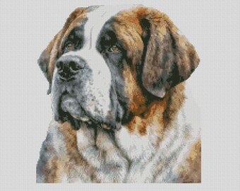 Saint Bernard Dog 3 Cross Stitch Chart Instant Download PDF Pattern Keeper Compatible