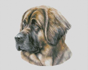 Leonberger Dog 2 Counted Cross Stitch Chart or Complete Kit