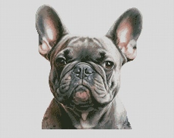 French Bulldog 1 Cross Stitch Chart Instant Download PDF Pattern Keeper Compatible
