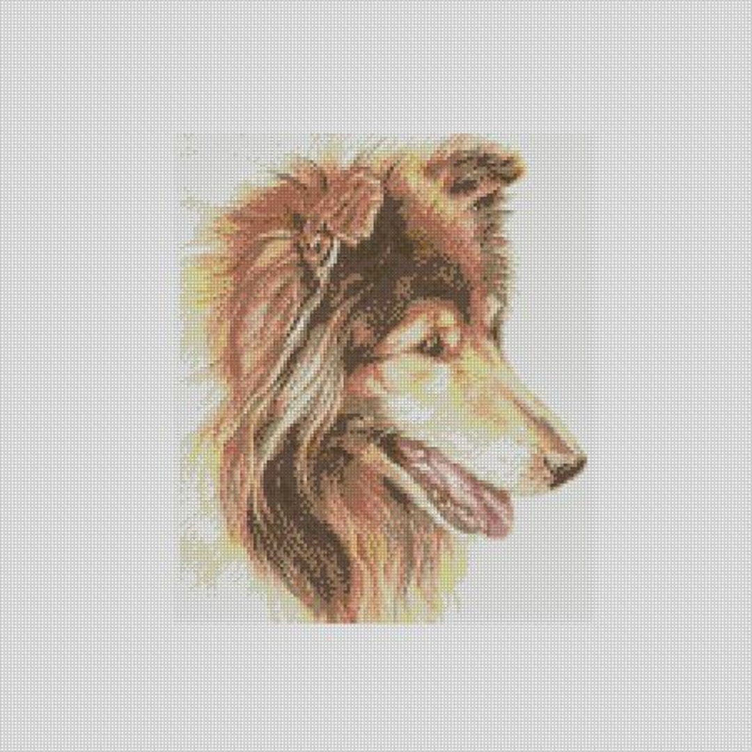 Rough Collie Dog Cross Stitch Chart Instant Download PDF Pattern Keeper ...