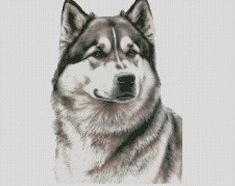 Alaskan Malamute Dog 3 Cross Stitch Chart Instant Download PDF Pattern Keeper Compatible