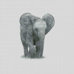 Elephant Baby Cross Stitch Chart Instant Download PDF Pattern Keeper Compatible