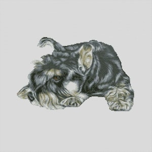 Schnauzer Dog Cross Stitch Chart Instant Download PDF Pattern Keeper Compatible
