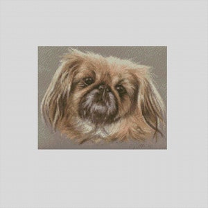 Pekingese Dog Cross Stitch Chart Instant Download PDF Pattern Keeper Compatible