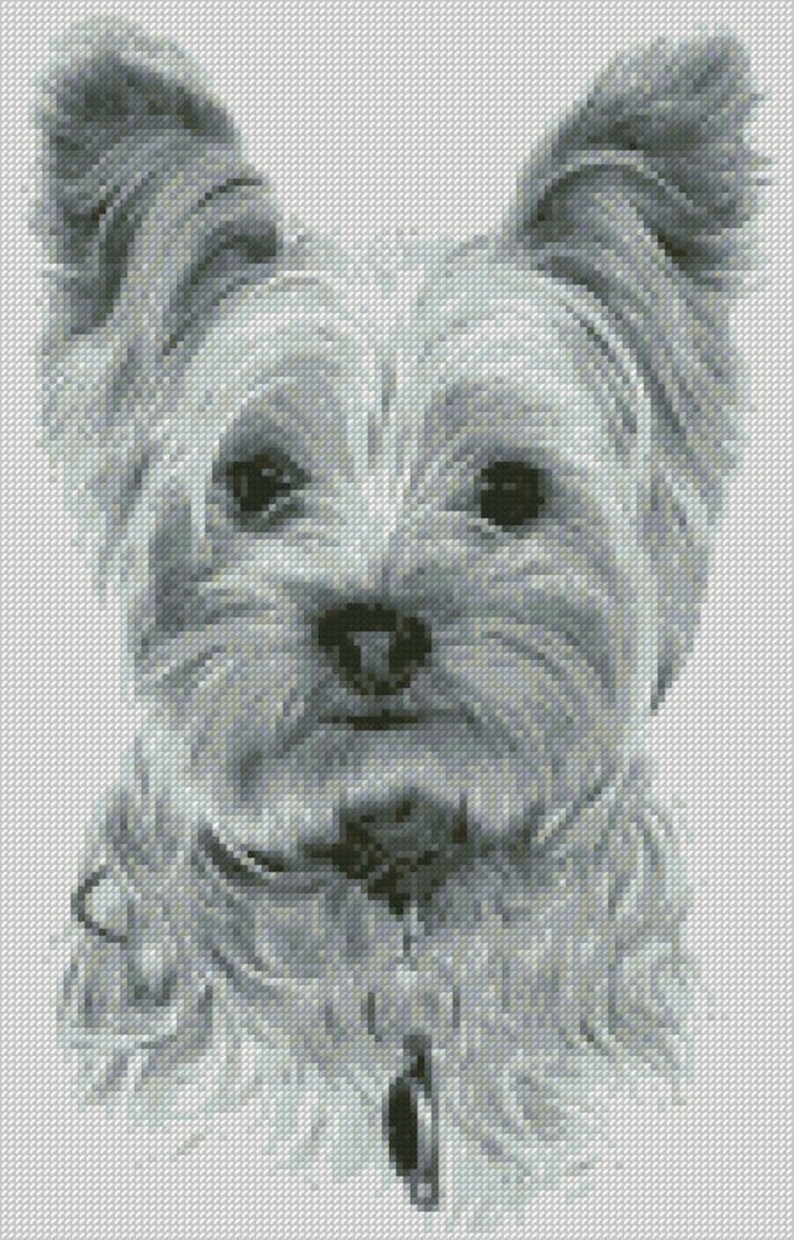 Cross Stitch Chart or Complete Kit Yorkshire Terrier Dog Etsy