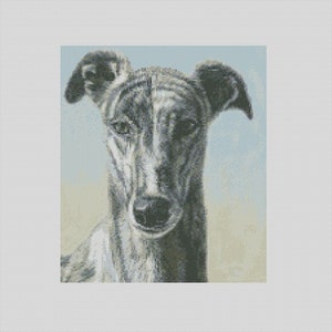 Greyhound Dog Challenger Cross Stitch Chart Instant Download PDF Pattern Keeper Compatible