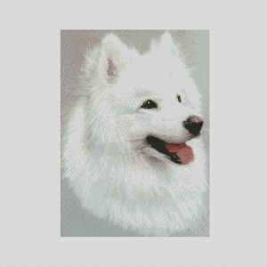 Samoyed Dog Cross Stitch Chart Instant Download PDF Pattern Keeper Compatible