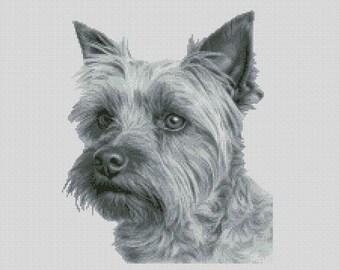 Cairn Terrier Dog 2 Counted Cross Stitch Chart or Complete Kit