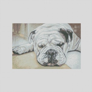 Bulldog Cross Stitch Chart Instant Download PDF Pattern Keeper Compatible