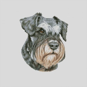 Schnauzer Dog Cross Stitch Chart Instant Download PDF Pattern Keeper Compatible