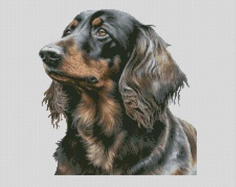 Long Haired Dachshund Dog 6 Cross Stitch Chart Instant Download PDF Pattern Keeper Compatible