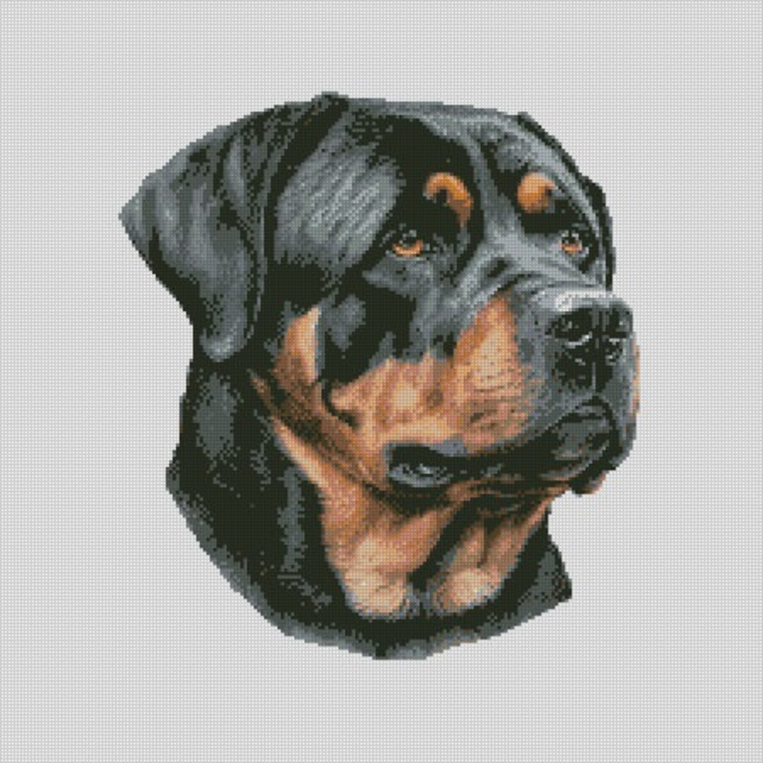 Rottweiler Dog 1 Cross Stitch Chart Instant Download PDF Pattern Keeper ...