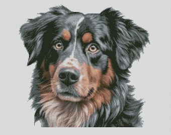 Australia Shepherd Dog 1 Counted Cross Stitch Chart or Complete Kit