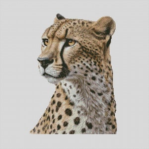 Big Cat Cheetah 4 Cross Stitch Chart Instant Download PDF Pattern Keeper Compatible
