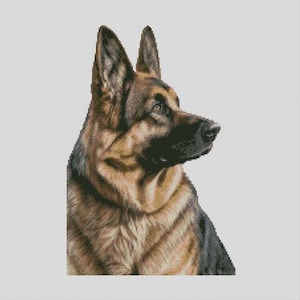 German Shepherd Dog 1 Cross Stitch Chart Instant Download PDF Pattern Keeper Compatible