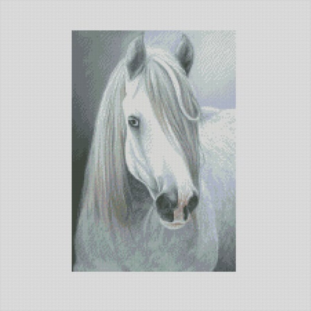 White Horse Cross Stitch Chart Instant Download PDF Pattern Keeper ...