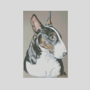 Bull Terrier Dog 2 Cross Stitch Chart Instant Download PDF Pattern Keeper Compatible