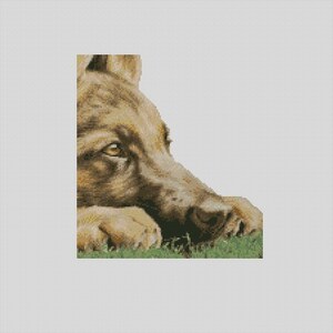 German Shepherd Dog Cross Stitch Chart Instant Download PDF Pattern Keeper Compatible