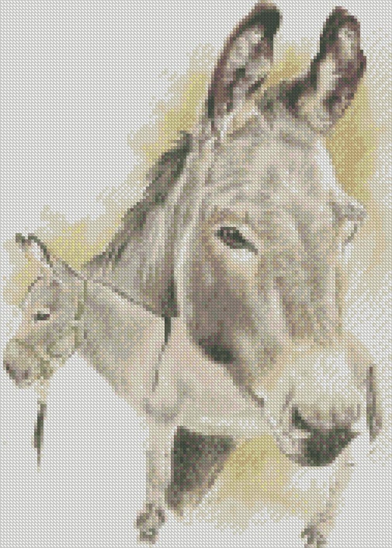 Cross Stitch Chart or Complete Kit Donkey Etsy UK