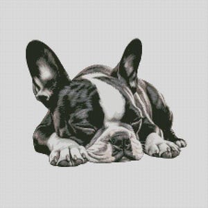 Boston Terrier Dog 4 Cross Stitch Chart Instant Download PDF Pattern Keeper Compatible