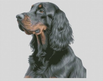 Gordon Setter Dog 1 Cross Stitch Chart Instant Download PDF Pattern Keeper Compatible