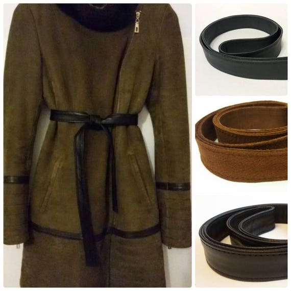 vintage Flat belt leather vintage Soft 
