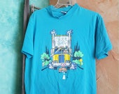 Blue Anvil T Shirt Cartoon Trucker Roadkill Worn Soft Faded Comfortable Vintage Shirt Mens Womens Sale reduced by 50